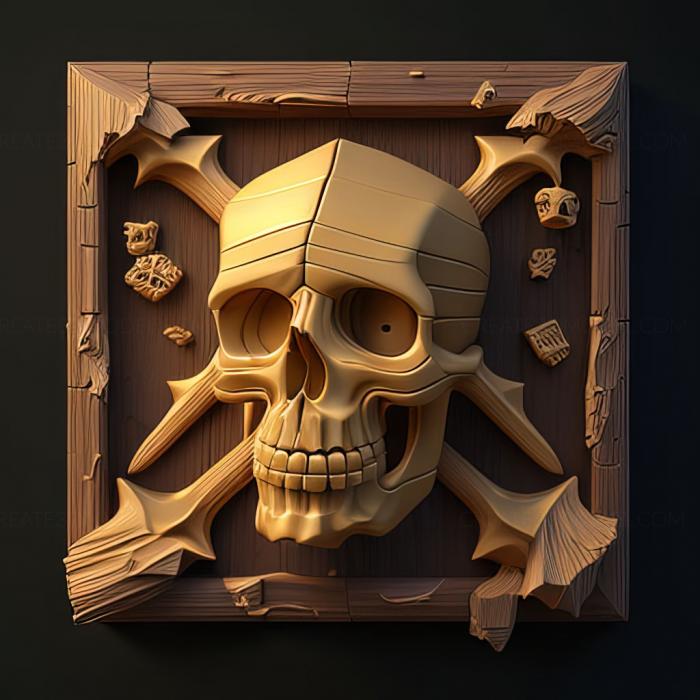 نموذج ثلاثي الأبعاد لآلة CNC ألعاب لعبة st Pixel Piracy